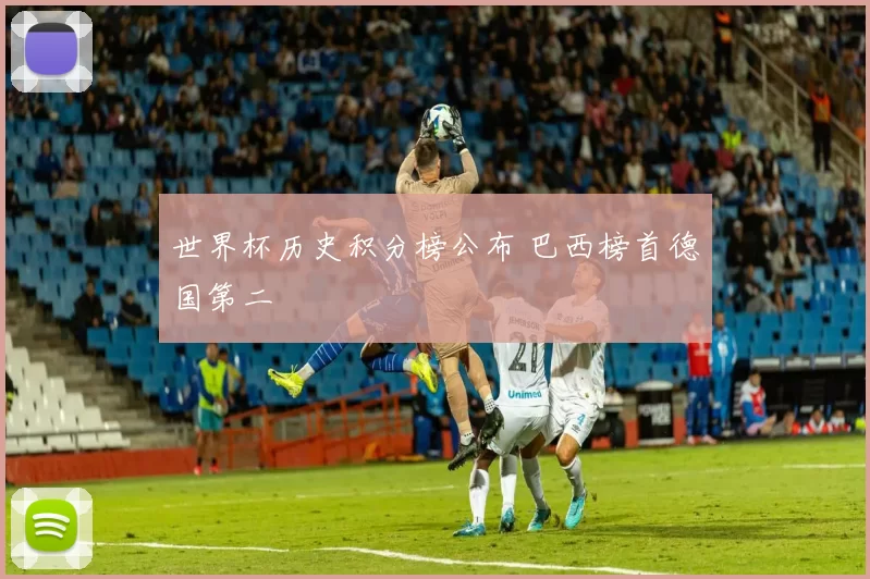 世界杯历史积分榜公布 巴西榜首德国第二