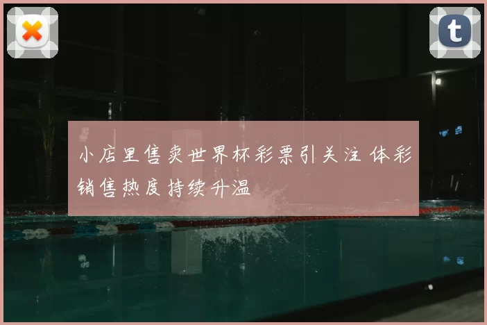 小店里售卖世界杯彩票引关注 体彩销售热度持续升温